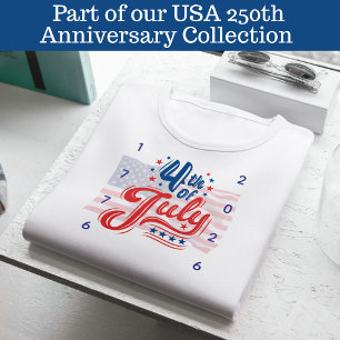Fourth of July USA 250th Anniversary  T-Shirt