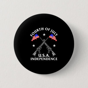 Fourth of july usa independence 6 cm round badge