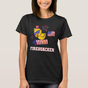 Fourth Of July Usa Patriotic Firecracker Rubber Du T-Shirt