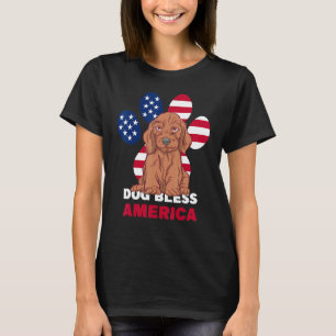 Fourth Of July Usa Patriotic Puppy Dachshund T-Shirt
