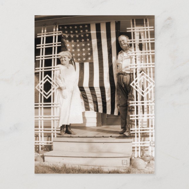 Fourth of July Vintage Style Postcard (Front)