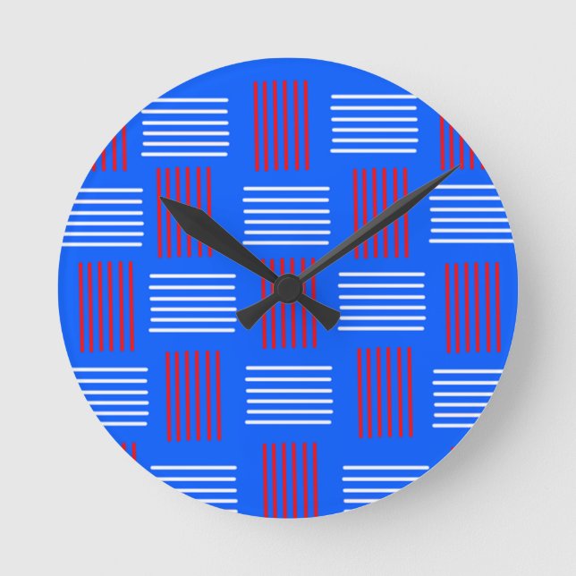 Fourth of July Weave  Round Clock (Front)