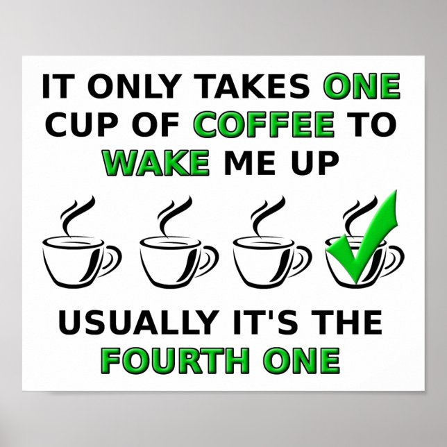 Fourth One Cup Funny Poster (Front)