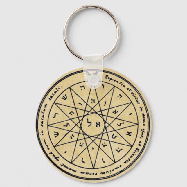 Fourth Pentacle of Mercury Key Ring (Front)