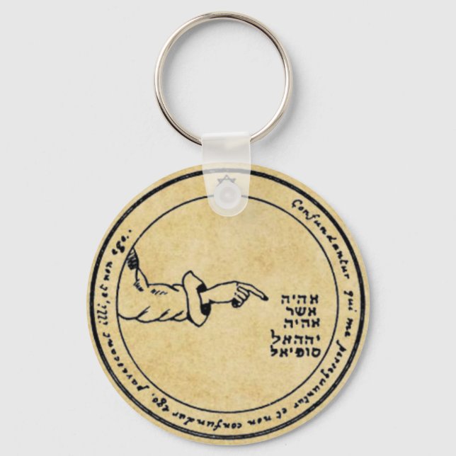 Fourth Pentacle of the Moon Key Ring (Front)