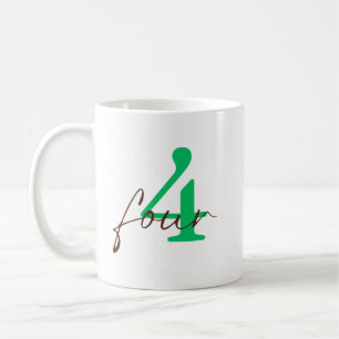Fourth Year with Personalization Coffee Mug