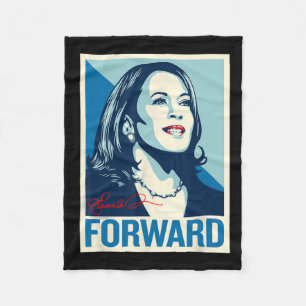 Foward Kamala Portrait Fleece Blanket