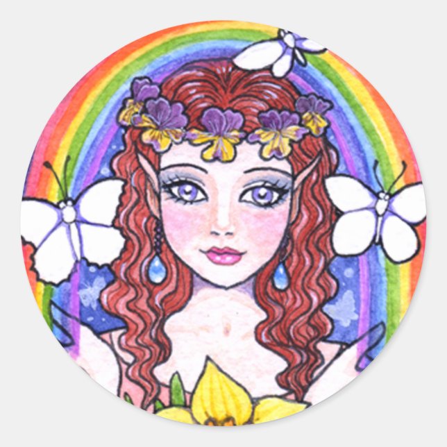 Fower Fairy Rainbow Stickers by Ann Howard (Front)