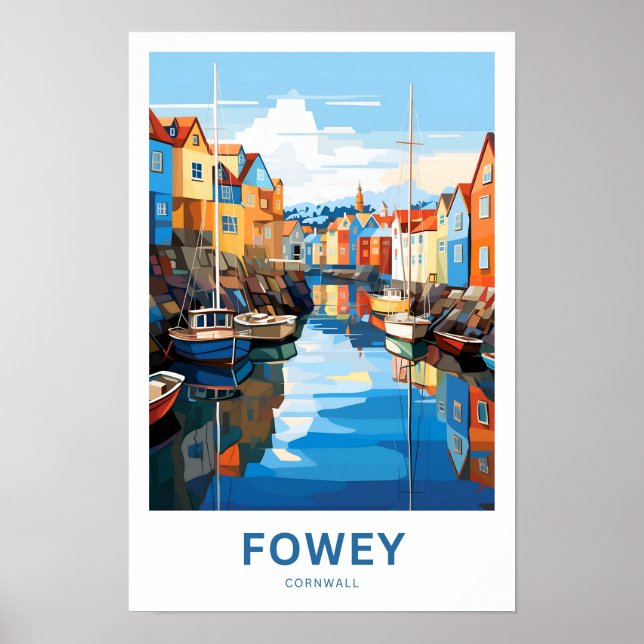 Fowey Cornwall Travel Print (Front)
