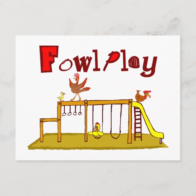 Fowl Play Postcard (Front)