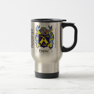 Fowler Family Crest on a Travel Mug