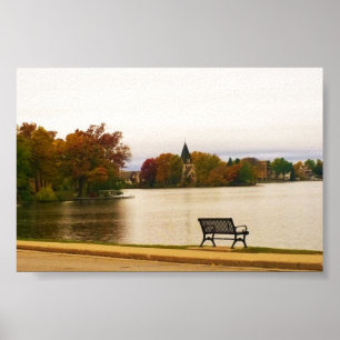 Fowler Lake in Autumn, WI Poster