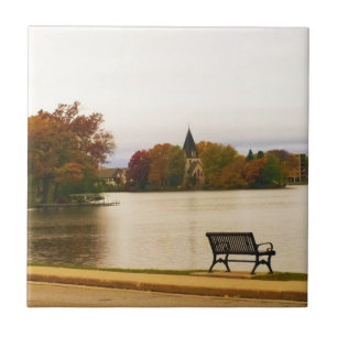Fowler Lake in Autumn, WI Tile