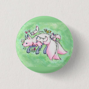 Fox 3 cm round badge