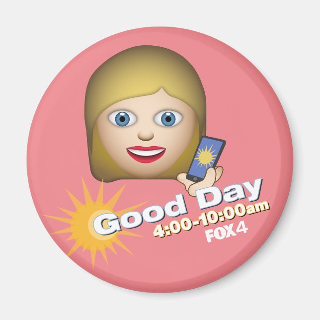 FOX 4 Good Day Emoji Lauren Refrigerator Magnet (Front)
