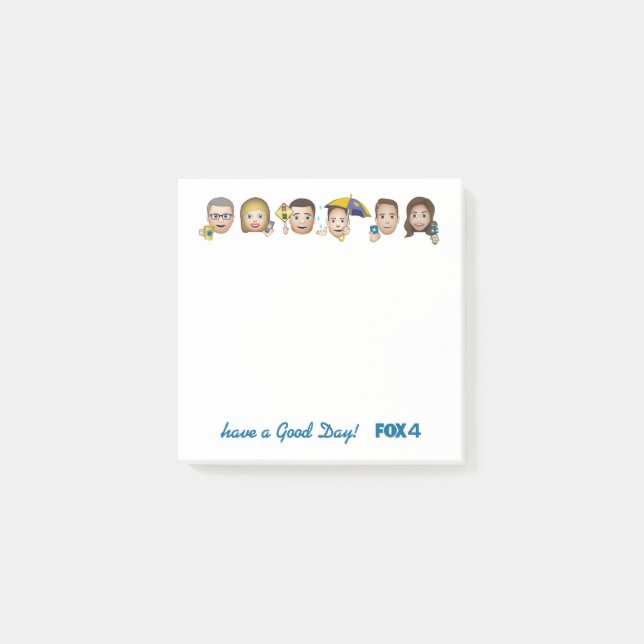 FOX 4 Good Day Emoji Post-It Notes (Front)