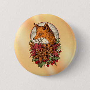 Fox 6 Cm Round Badge