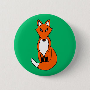 Fox 6 Cm Round Badge