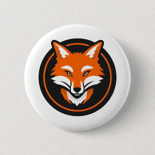 Fox 6 Cm Round Badge
