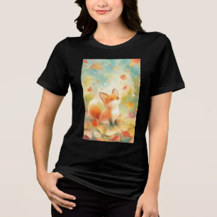 Fox Amidst Autumn Charm Tri-Blend Shirt