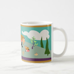 Fox and baby in desert coffee mug