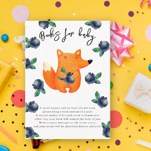 Fox and blueberries - books for baby enclosure card