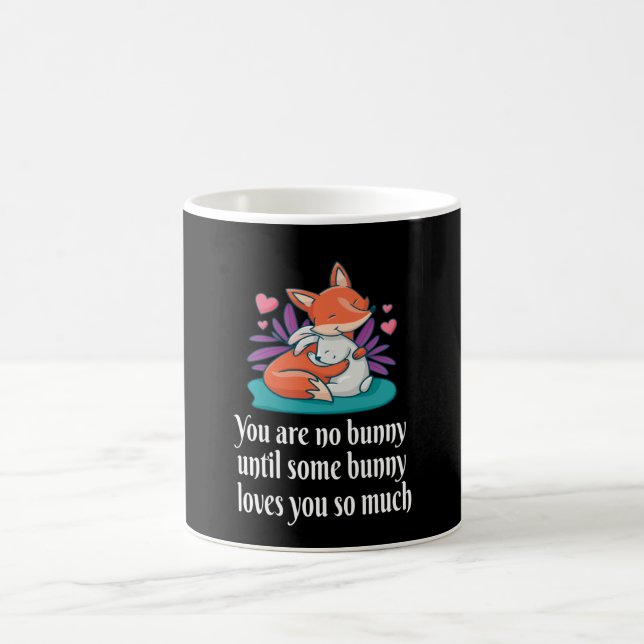 Fox And Bunny Couple Love Peace Friends Coffee Mug (Center)