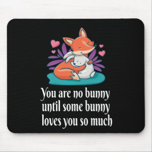 Fox And Bunny Couple Love Peace Friends Mouse Mat