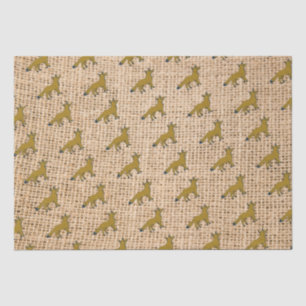 Fox and burlap tissue paper