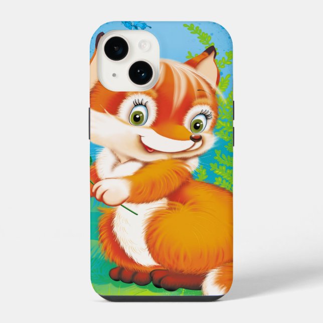 fox and butterfly iPhone case (Back)