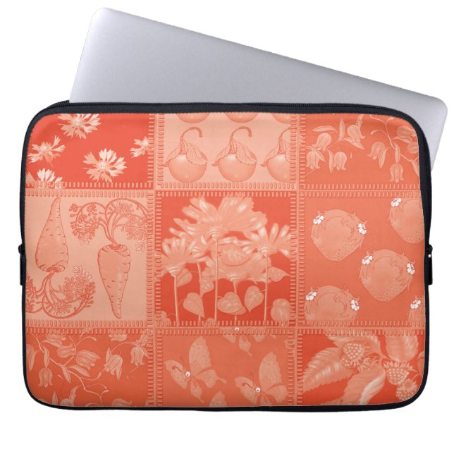 fox and butterfly laptop sleeve (Front)