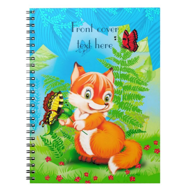 fox and butterfly notebook (Front)