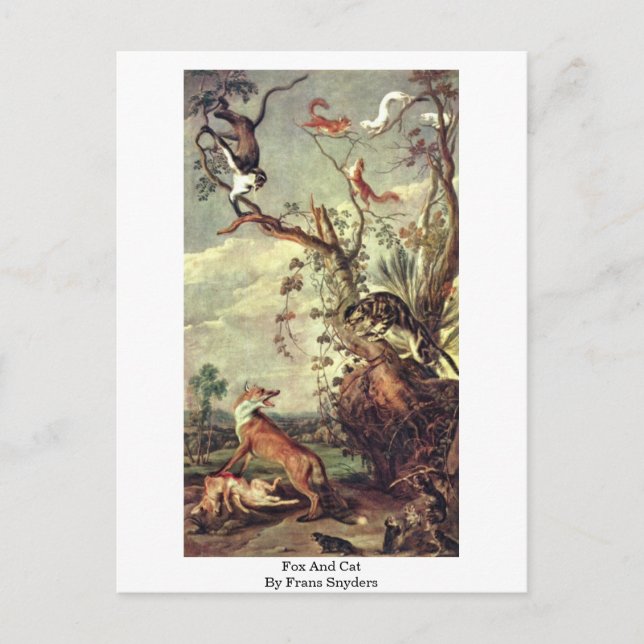 Fox And Cat By Frans Snyders Postcard (Front)