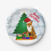 Fox and Christmas Tree For Kids Holiday Party