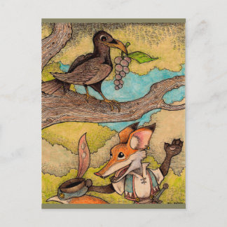 Fox and Crow Postcard