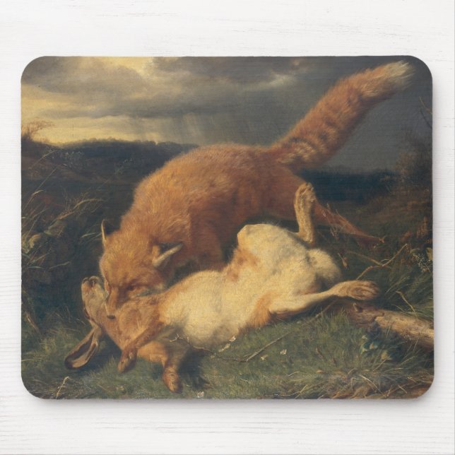 Fox and Hare, 1866 Mouse Mat (Front)