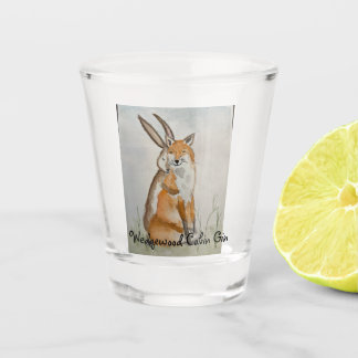 Fox and Hare Shot Glass