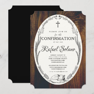 Fox and Laurel Confirmation Invitation