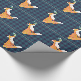 Fox and nosy birds gift wrapping paper