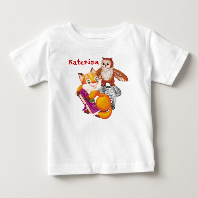 fox and owl baby T-Shirt (Front)