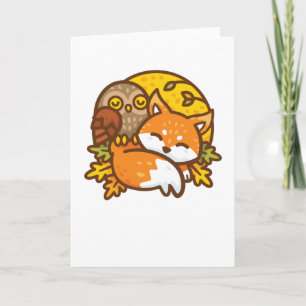 Fox and Owl Card