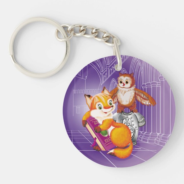 fox and owl key ring (Front)