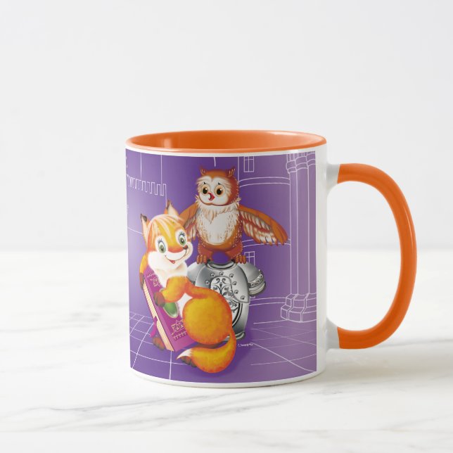 fox and owl mug (Right)