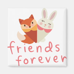 Fox and Rabbit Best Friend Magnet