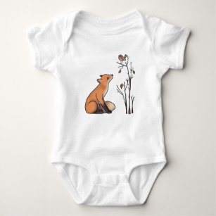 fox and robin baby bodysuit