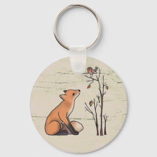 fox and robin key ring