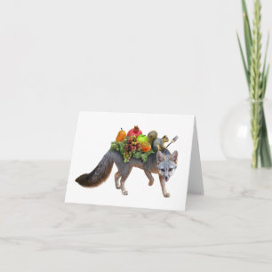 Fox and Squirrel Thanksgiving Card