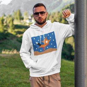 Fox And Stars Mens Hoodie