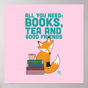 Fox And Tea Books&Friends Poster