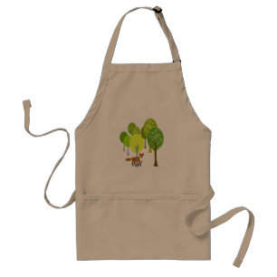 Fox and trees Apron